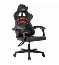 Кресло компьютерное  "Shooter GM-123", 2 подушки, экокожа, черное/красное, 533190