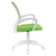 Кресло  "Fly MG-396W", с подлокотниками, пластик белый, сетка, салатовое, 532403, MG-396W_532403. Фото товара с разных ракурсов.