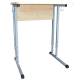 Стол-парта 1-местный регулируемый "Умник", 600х500х520-640 мм, рост 2-4, серый каркас, ЛДСП клён главное фото в маленьком размере
