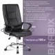 Кресло руководителя Forward EX-570, хром, экокожа, черное. Фото товара с разных ракурсов.